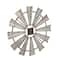 Silver Farmhouse Decorative Windmill Wall Accent